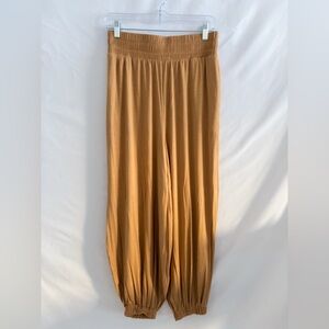 FP Beach Free People Camel Lounge Pants Elastic Waist Flowy S M